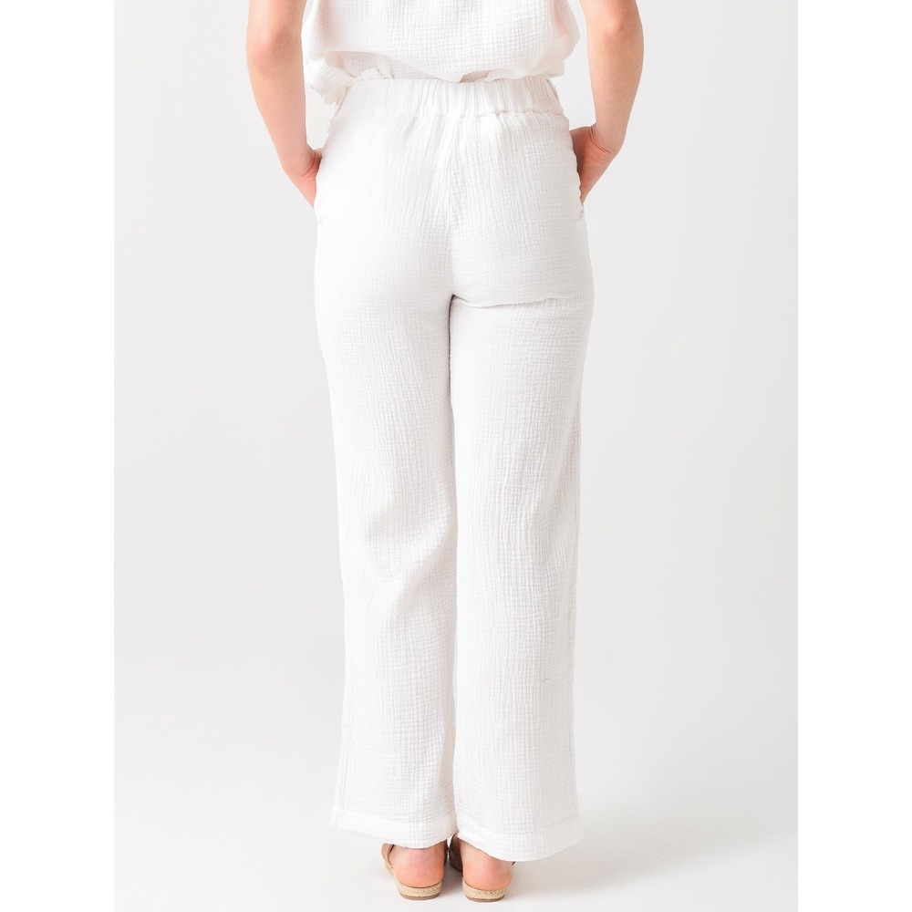 Faherty‎ Dream Cotton Gauze Wide Leg Crepe Flowy Boho Pant